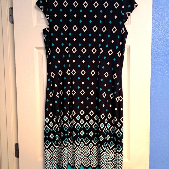 COPY - Liz Claiborne Geometric Print Sheath Dress Size M - Picture 3 of 11